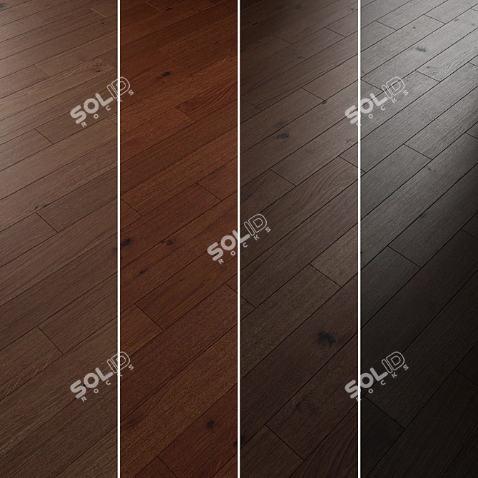 Oak Parquet Flooring Collection 3D model image 6