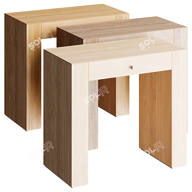 Elegant Blossom Vanity Table 3D model image 2