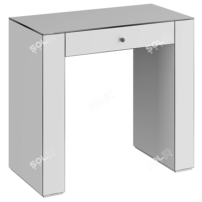 Elegant Blossom Vanity Table 3D model image 4