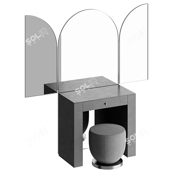 Elegant Vanity Set Ensemble 3D model image 2