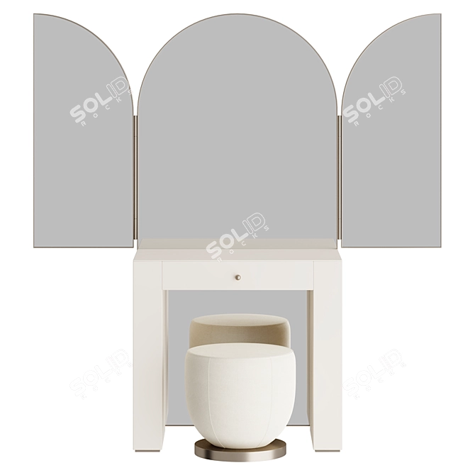 Elegant Vanity Set Ensemble 3D model image 3