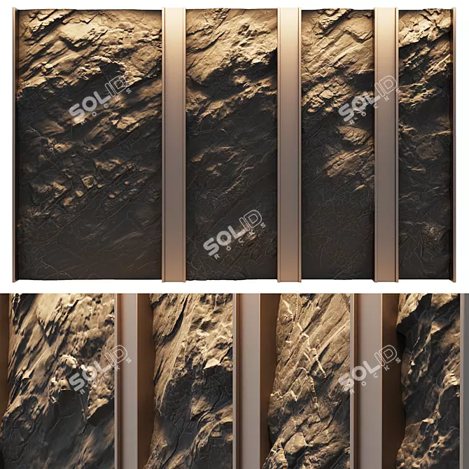 Decorative Stone Panels, Various Sizes 3D model image 3