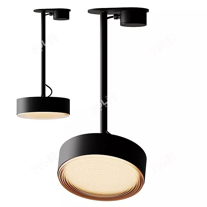 Sleek Radieux Ceiling Lamp 3D model image 1