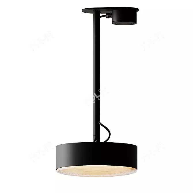 Sleek Radieux Ceiling Lamp 3D model image 2