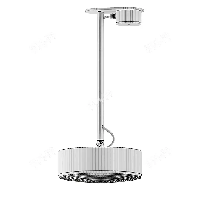 Sleek Radieux Ceiling Lamp 3D model image 6