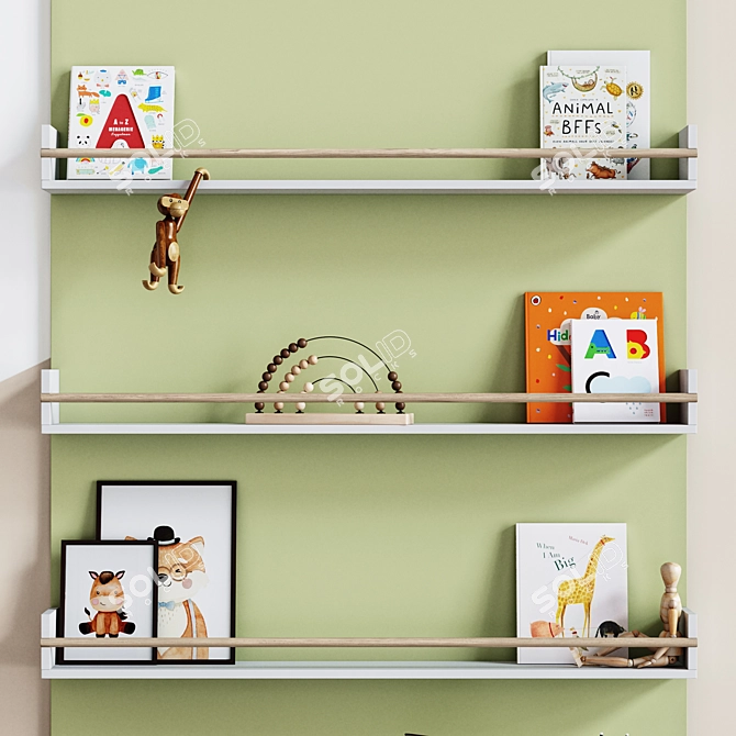 Kids Decor and Furniture Set 3D model image 4