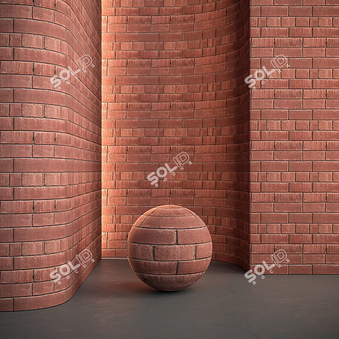 Brick Wall 3 Material Set 3D model image 1