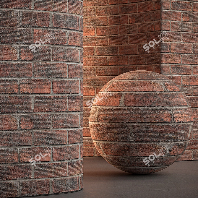 Brick Wall 3 Material Set 3D model image 4