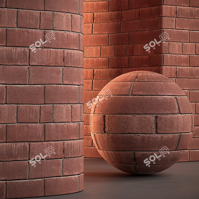 Brick Wall 3 Material Set 3D model image 5