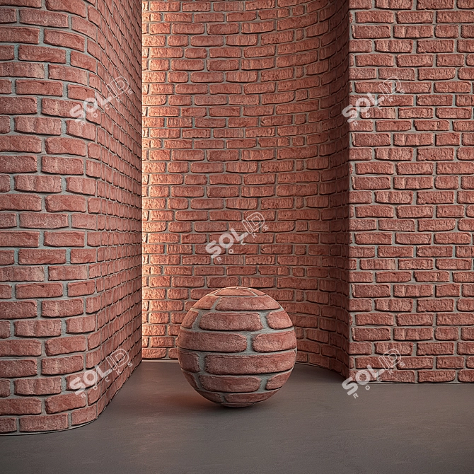 Brick Wall 3 Material Set 3D model image 10