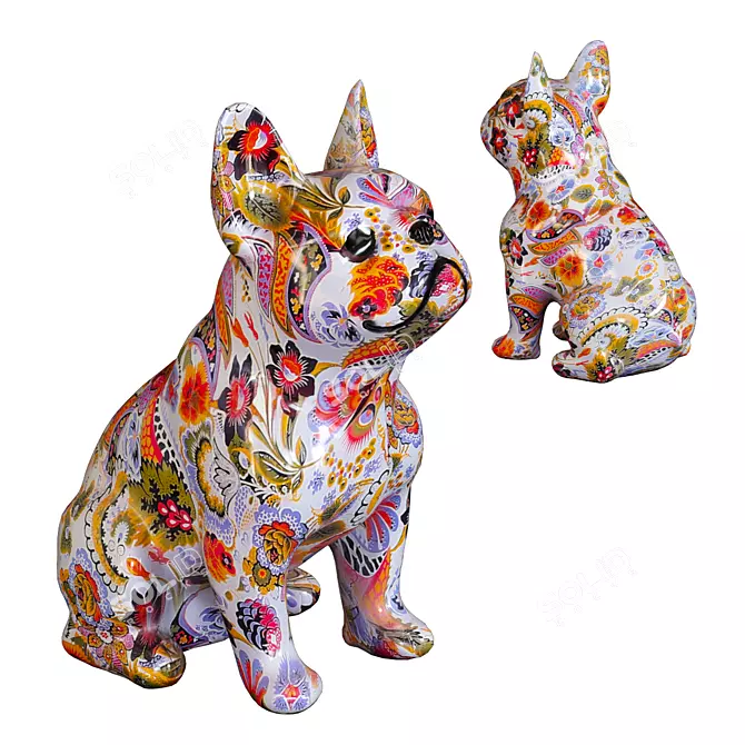 French Bulldog Decor Figure 3D model image 1