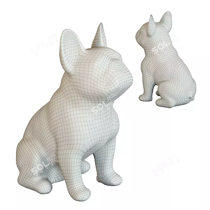 French Bulldog Decor Figure 3D model image 2