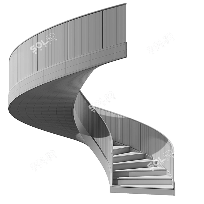 Sleek Staircase 3D Model 3D model image 5