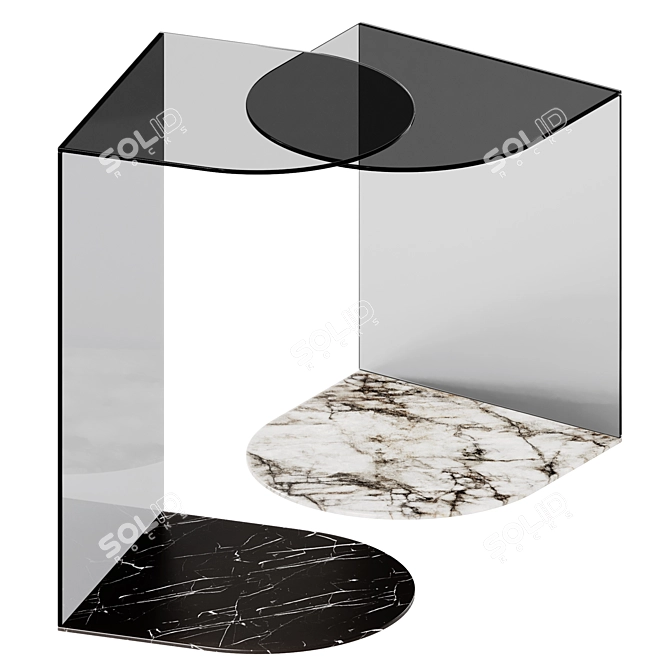 Modern Lago TELL Side Table 3D model image 2