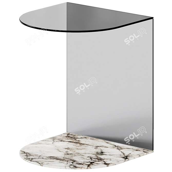 Modern Lago TELL Side Table 3D model image 3