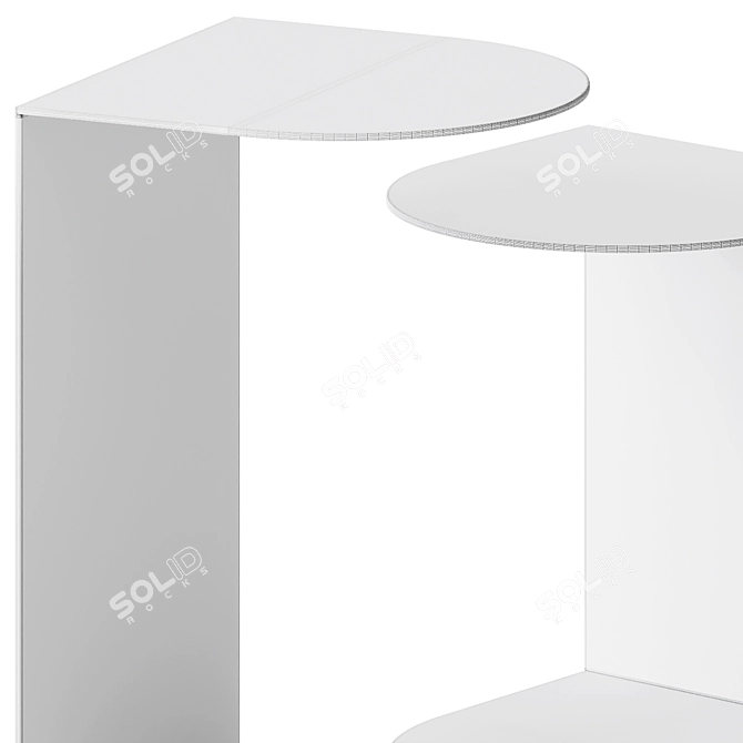 Modern Lago TELL Side Table 3D model image 5