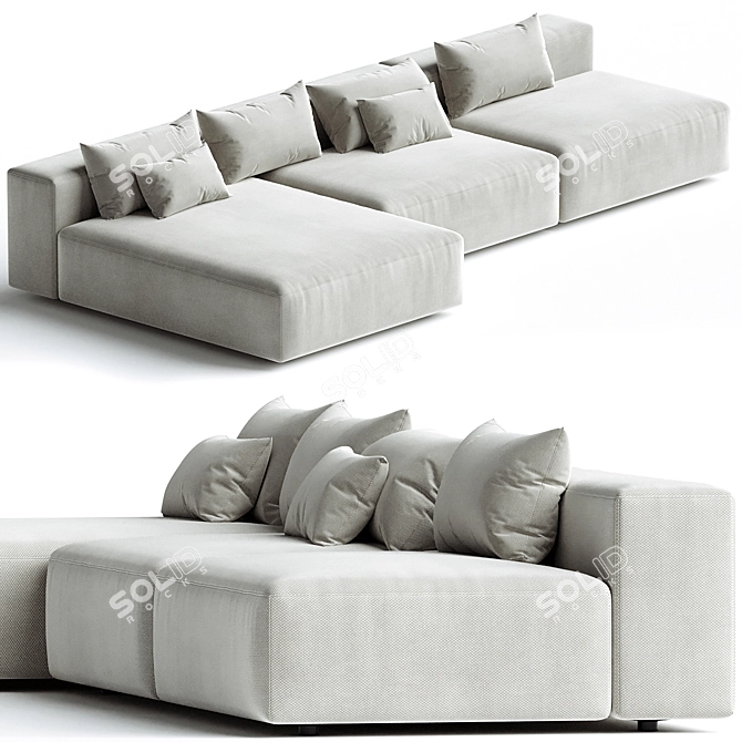 Elegant Modular Sofa Design 3D model image 1