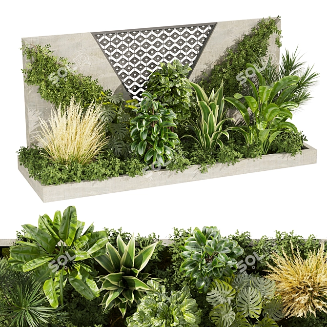 Luxury Garden Plant Collection Bundle 3D model image 1