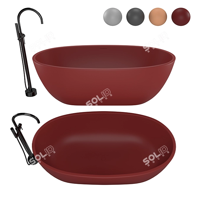 Antonio Lupi REFLEX Bathtub Collection 3D model image 3