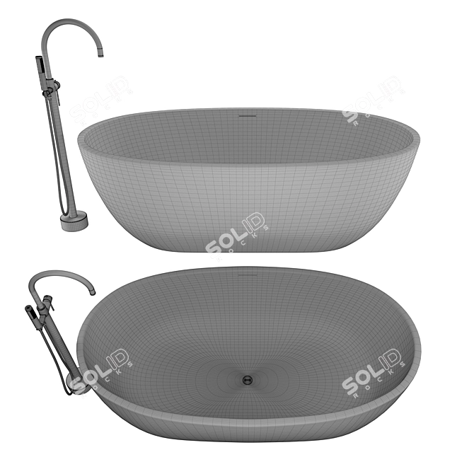 Antonio Lupi REFLEX Bathtub Collection 3D model image 2