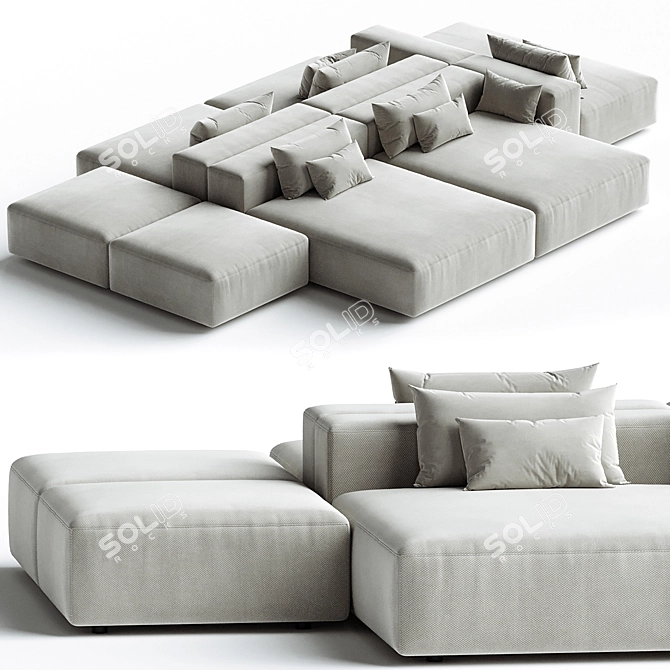 Modular Eleonore Sofa 450x290cm 3D model image 1