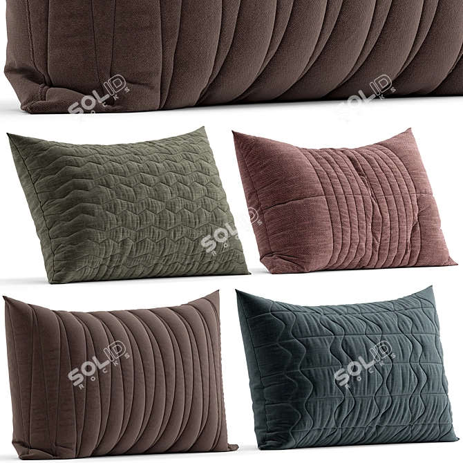 Versatile Pillow with 4 Options 3D model image 1