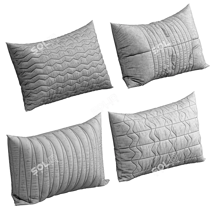 Versatile Pillow with 4 Options 3D model image 3