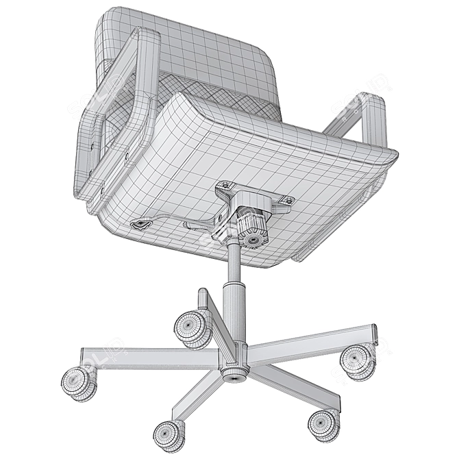 Ergonomic Swivel Office Chair 3D model image 5