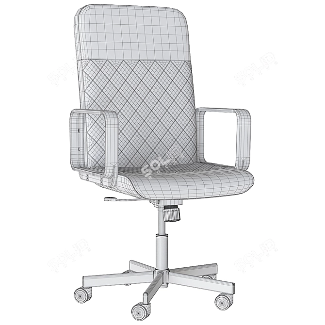 Ergonomic Swivel Office Chair 3D model image 6