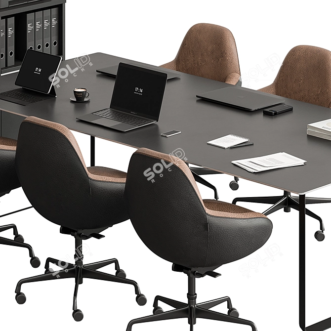 Office Meeting Table Furniture 3D model image 3