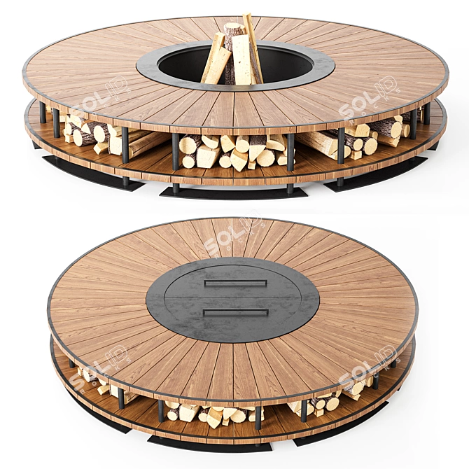 Outdoor Fire Pit Models Collection 3D model image 1