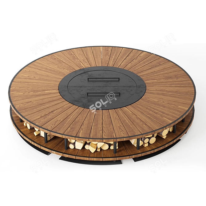 Outdoor Fire Pit Models Collection 3D model image 4