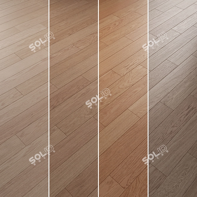 Oak Parquet Flooring Collection 3D model image 5