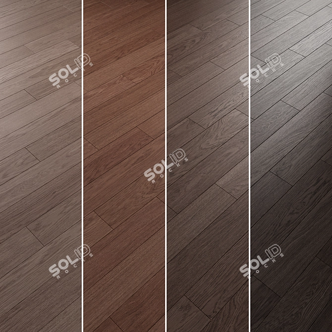 Oak Parquet Flooring Collection 3D model image 6