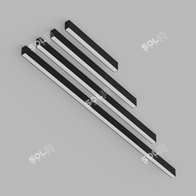 LED Linear Line Lights 3D model image 2