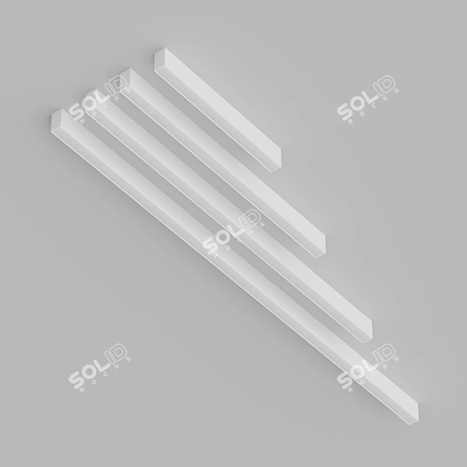 LED Linear Line Lights 3D model image 3