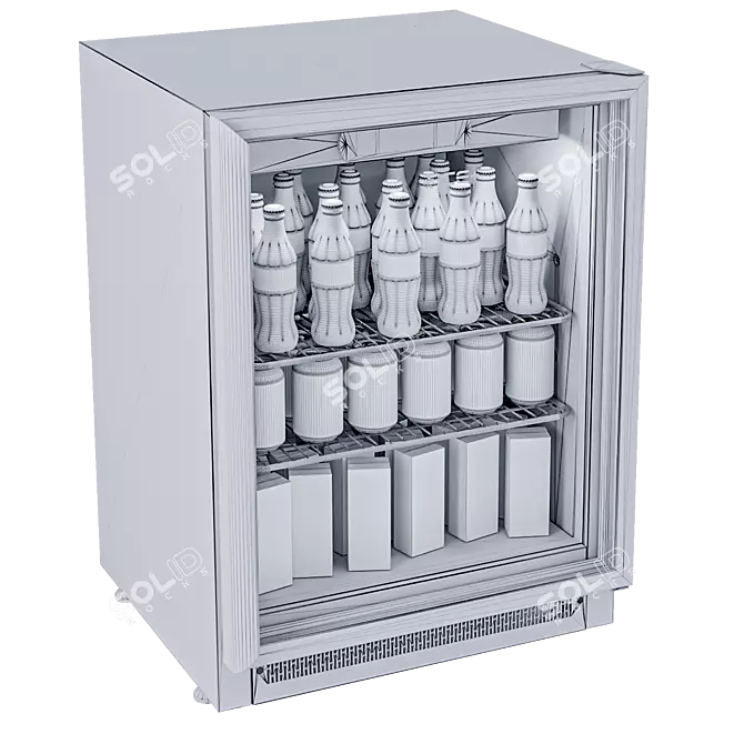 Mini Bar Glass Display Showcase 3D model image 5