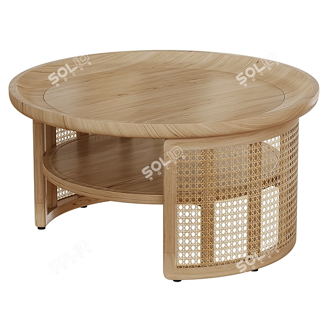 Scandinavian Style Round Coffee Table 3D model image 2