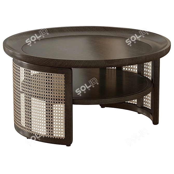 Scandinavian Style Round Coffee Table 3D model image 3