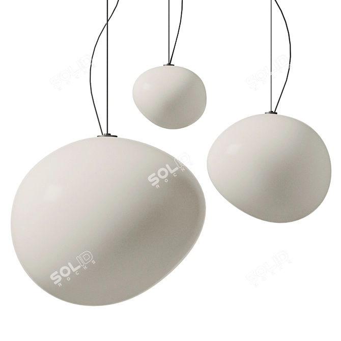 Elegant Foscarini Glass Pendant Light 3D model image 2