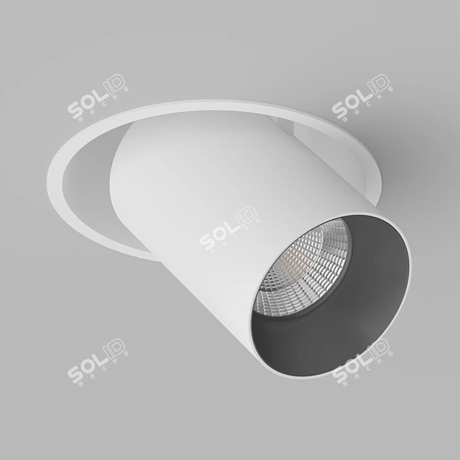 Mini LED Recessed Light Fixture 3D model image 3