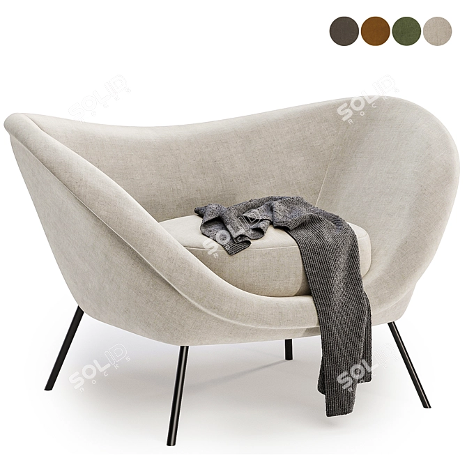 Modern and Stylish Armchair - 4 Colors 3D model image 4