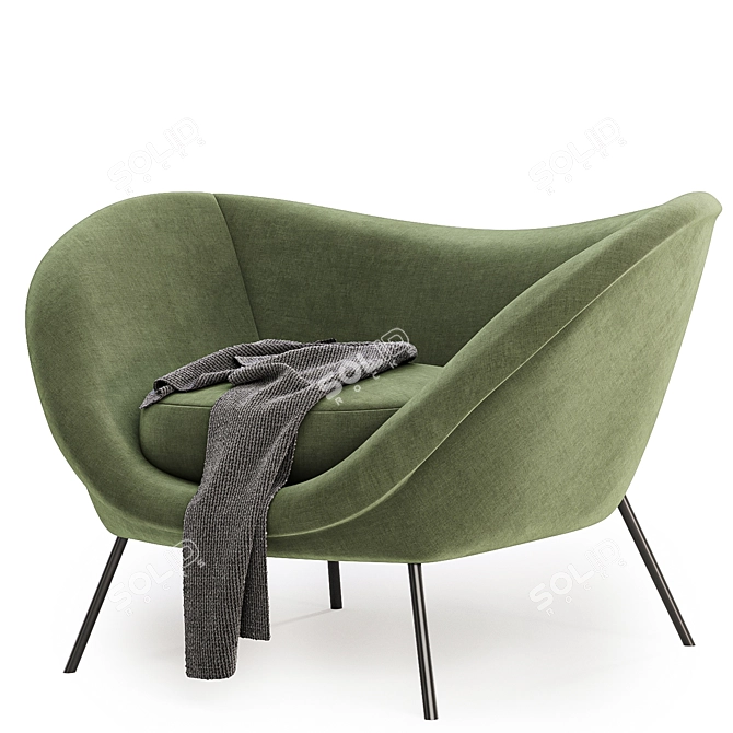 Modern and Stylish Armchair - 4 Colors 3D model image 5
