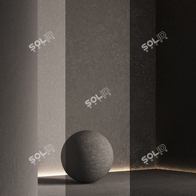  Seamless Decorative Plaster Texture Set 3D model image 3