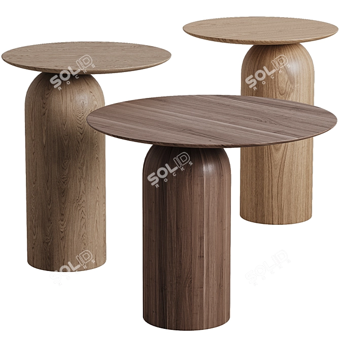 Disco Coffee Side Table - Basta 3D model image 1