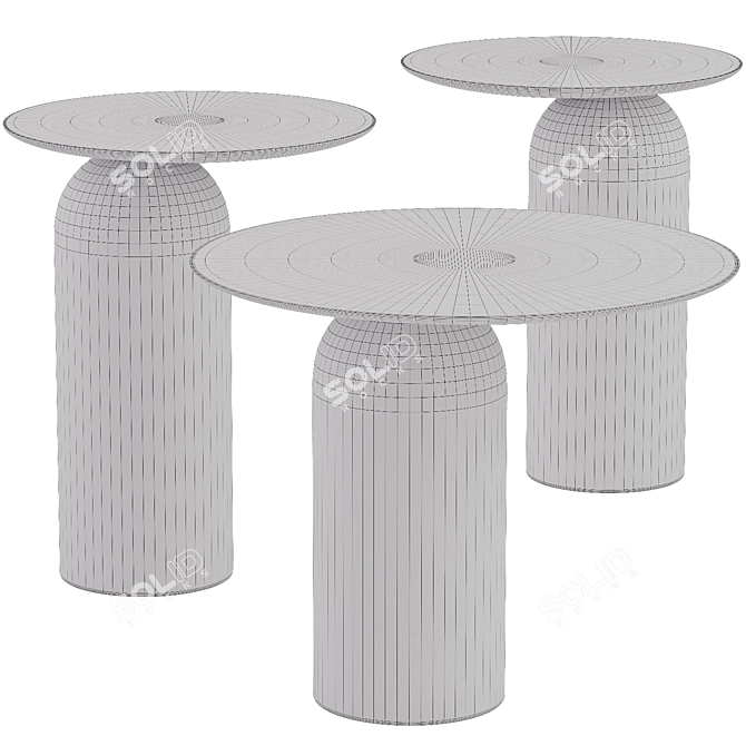 Disco Coffee Side Table - Basta 3D model image 4