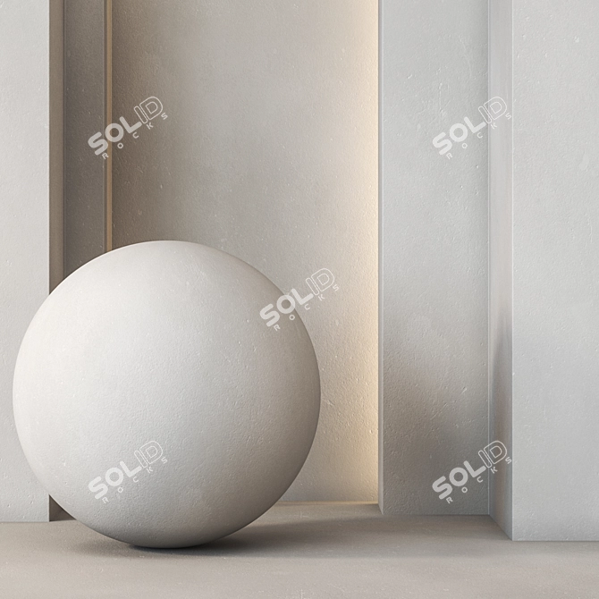 Seamless 4K Plaster Wall Texture 3D model image 1