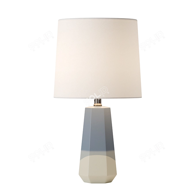 Blue/White Ceramic Table Lamp 3D model image 1