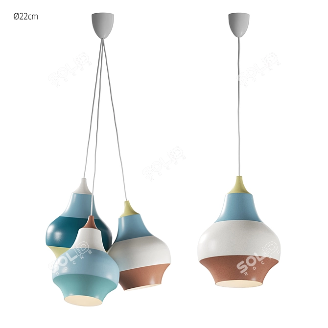 Modern Cirque Pendant Light, 22cm 3D model image 9