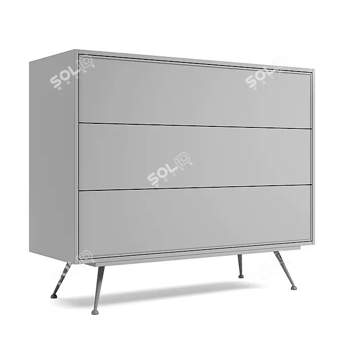 Contemporary Seletti Lipstick Black Chest 3D model image 3